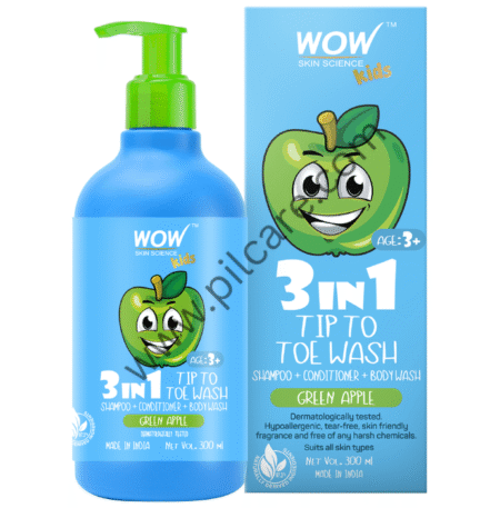 WOW Skin Science Kids 3 in 1 Tip to Toe Wash Green Apple