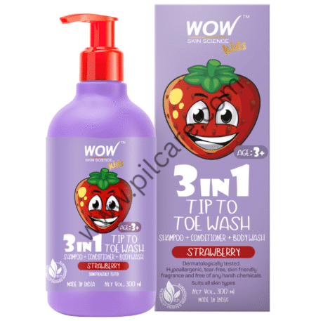 WOW Skin Science Kids 3 in 1 Tip to Toe Wash Strawberry