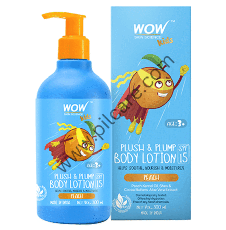 WOW Skin Science Kids Plush & Plump Body Lotion Spf15 Peach
