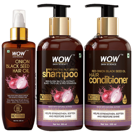 WOW Skin Science Onion Black Seed Oil Ultimate Hair Care Kit