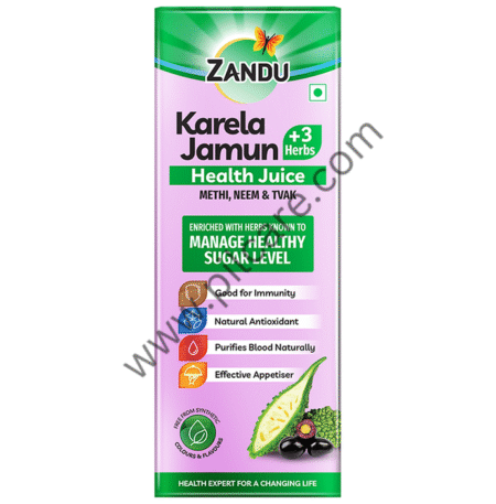 Zandu Karela Jamun +3 Herbs Juice | For Immunity, Detoxification & Healthy Sugar Levels