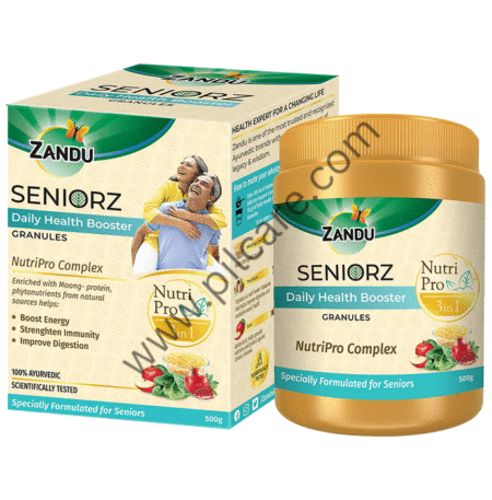 Zandu Seniorz Daily Drink| 100% Ayurvedic & Natural Drink | Helps Boost Energy, Strengthen Immunity & Improve Digestion| Enriched with Moong Protein