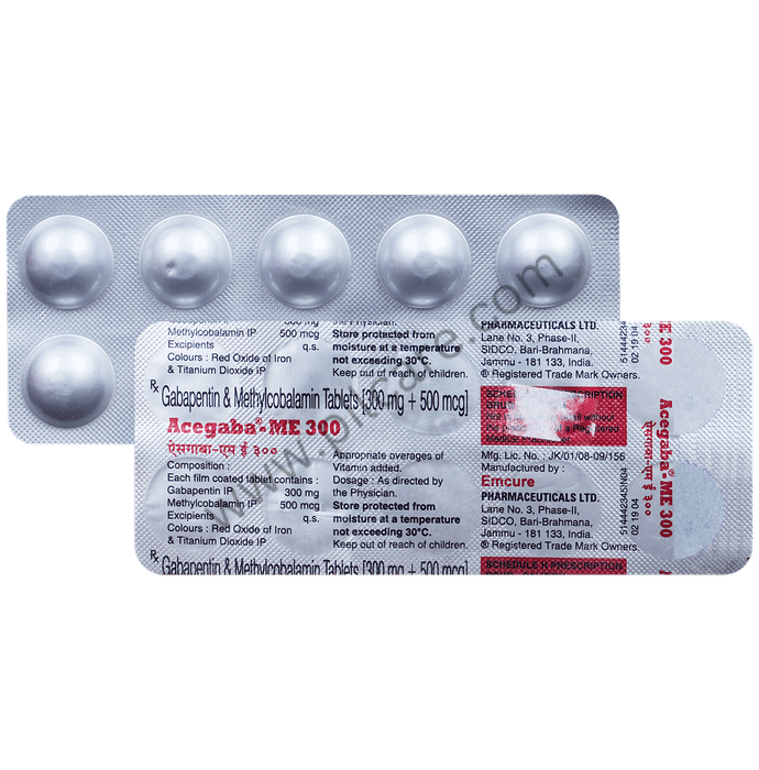 Acegaba ME 300mg/500mcg Tablet