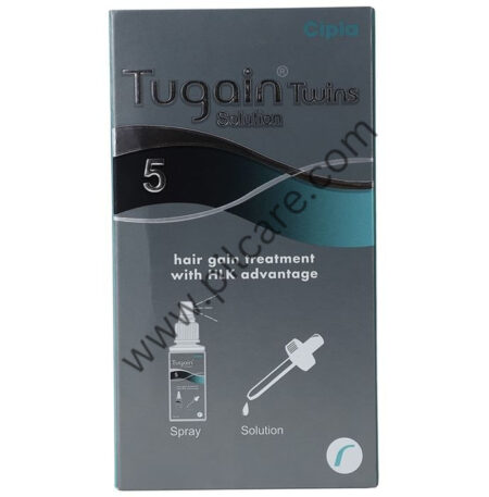 Tugain Twins 5 Solution for Hair Growth (60ml Each)