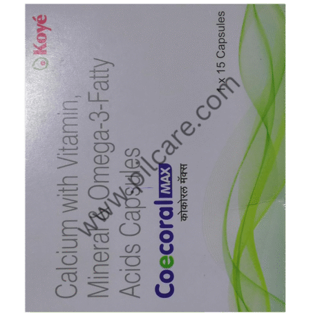 Coecoral Max with Calcium, Vitamins, Minerals & Omega 3 Fatty Acids | For Bone & Joint Health | Capsule
