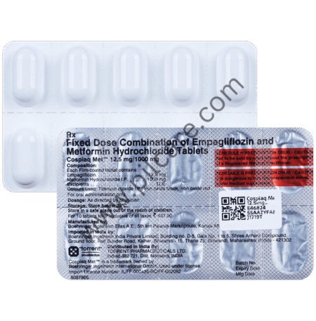 Cospiaq Met 12.5mg/1000mg Tablet