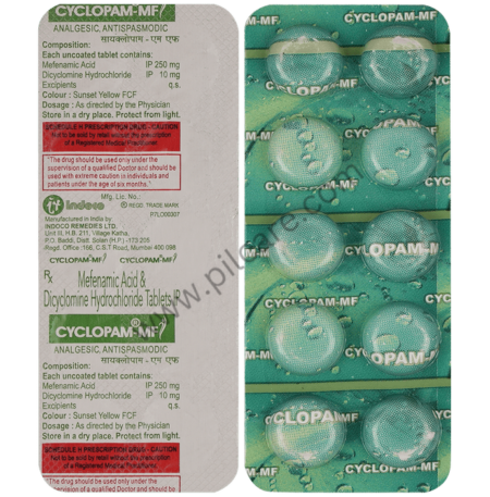 Cyclopam-MF 10mg/250mg Tablet