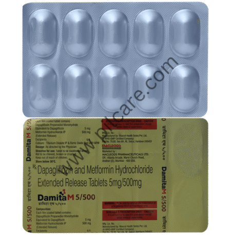 Damita M 5mg/500mg Tablet