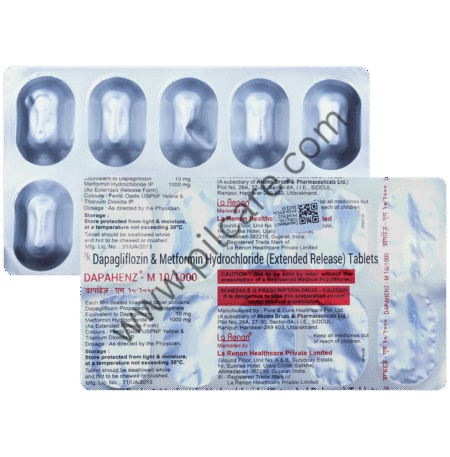 Dapahenz M 10mg/1000mg Tablet ER
