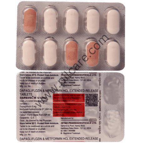 Dapavel M 5mg/1000mg Tablet ER