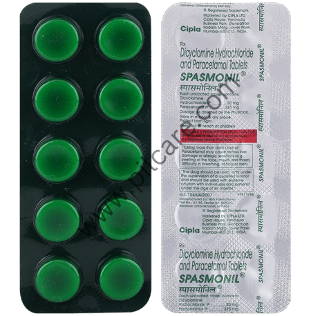Spasmonil 20mg/325mg Tablet