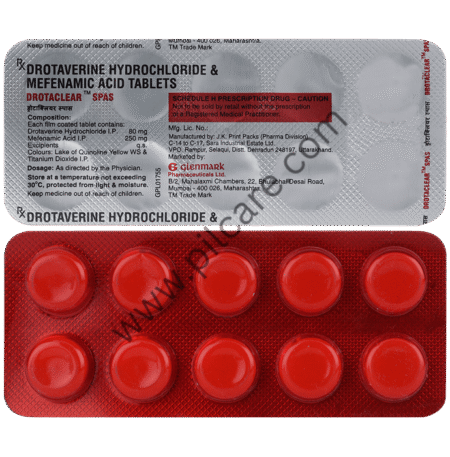 Drotaclear Spas 80mg/250mg Tablet