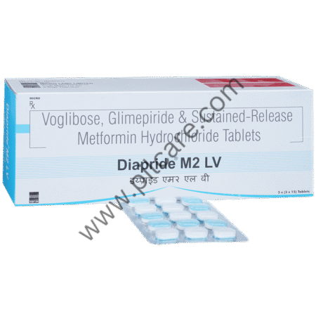 Diapride M2 LV 2mg/500mg/0.2mg Tablet SR