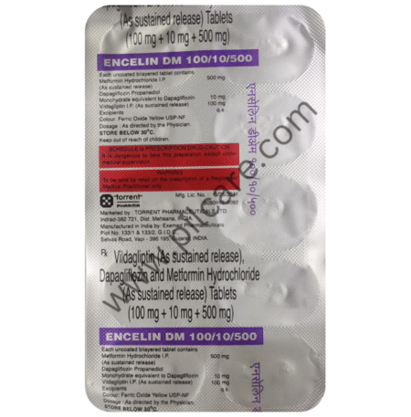 Encelin DM 100/10/500 Tablet SR
