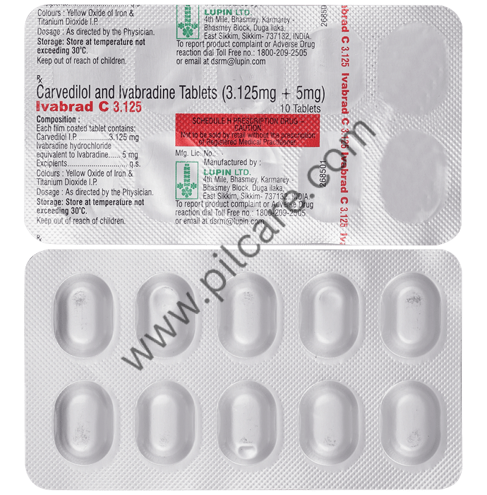 Ivabrad C 3.125mg/5mg Tablet