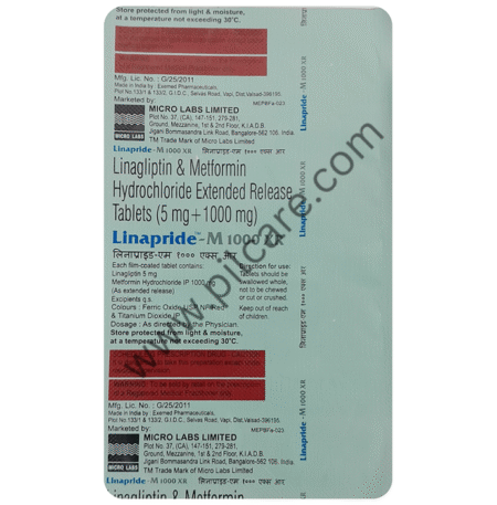 Linapride M 1000mg/5mg Tablet XR