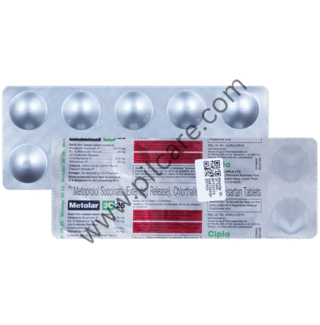 Metolar 3D 25 Tablet ER