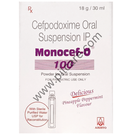 Monocef-O 100 Powder for Oral Suspension Delicious Pineapple Peppermint