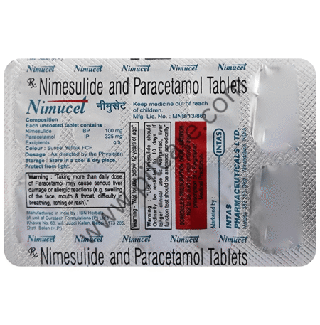 Nimucet 100mg/325mg Tablet
