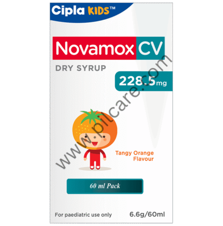 Novamox CV Dry Syrup 228.5mg Tangy Orange