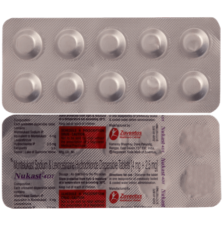 Nukast 2.5mg/4mg Tablet