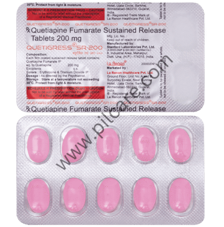 Quetigress 200mg Tablet SR