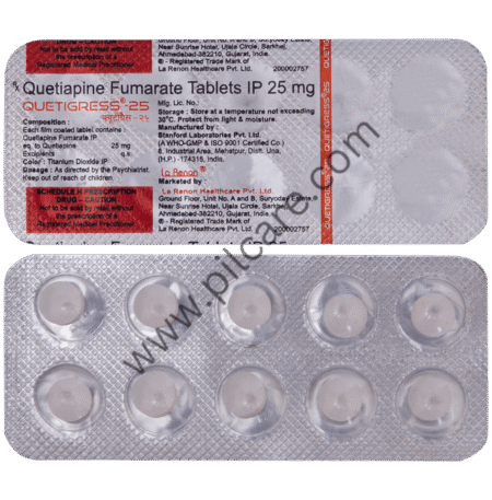 Quetigress 25mg Tablet