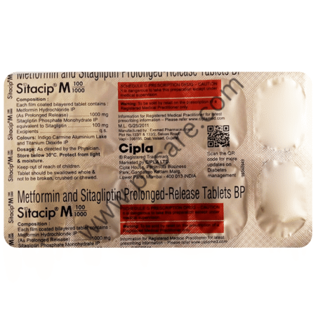 Sitacip M 100/1000 Tablet PR