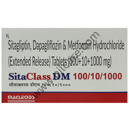 Sitaclass DM 10mg/1000mg/100mg Tablet