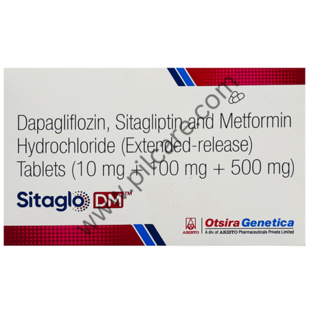 Sitaglo DM 10mg/500mg/100mg Tablet