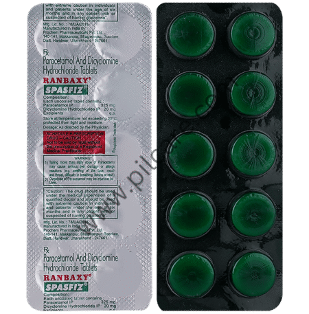 Spasfiz 20mg/325mg Tablet