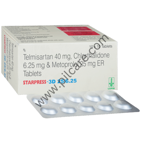 Starpress 3D 6.25mg/25mg/40mg Tablet