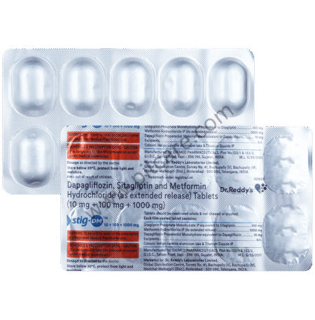 Stig DM 10mg/1000mg/100mg Tablet