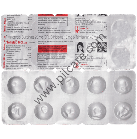 Telista MCL 10mg/25mg/40mg Tablet