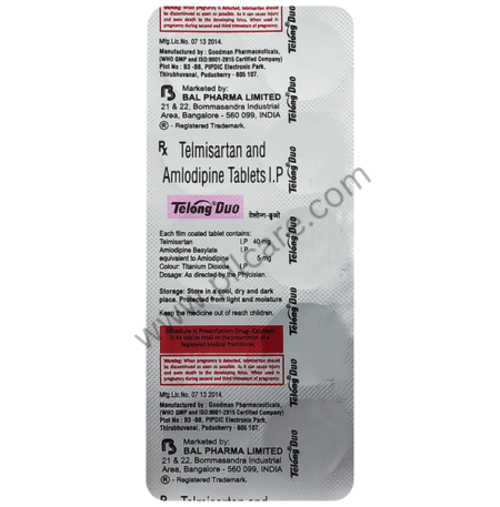 Telong Duo 40mg/5mg Tablet
