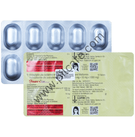 Verifica DM Forte 10mg/1000mg/100mg Tablet SR