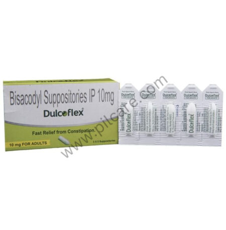 Dulcoflex Bisacodyl Suppositories IP 10mg for Adults | Provides Fast Relief from Constipation