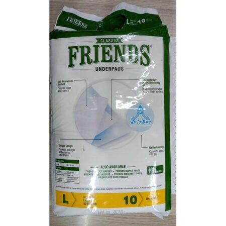 Friends Classic Disposable Underpads Soft & Super Absorbency Large