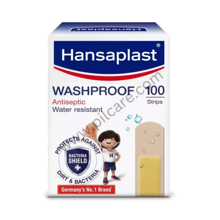 Hansaplast Washproof Antiseptic Water Resistant Band Aid, First Aid 100 Strips