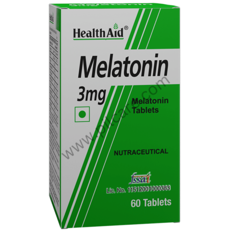 HealthAid Melatonin 3mg Tablet | Supports Sleep Quality & Natural Sleep Cycle