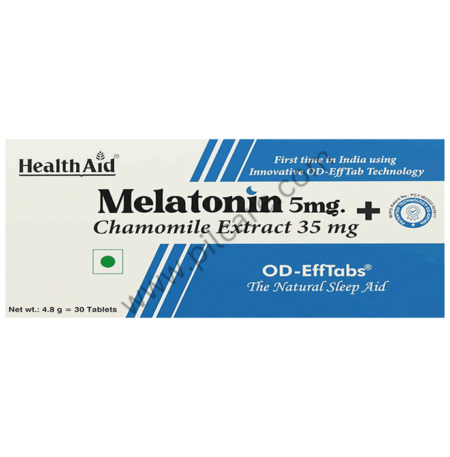 HealthAid Melatonin 5 mg + Chamomile Extract 35 mg Effervescent Tablet