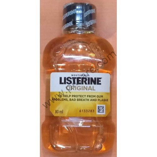 Listerine Original Mouth Wash For Gum Problems Bad Breath & Plaque - 80ml