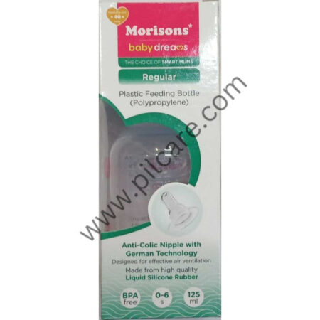 Morisons Baby Dreams Regular Anti-Colic Nipple German Technology BPA Free Feeding Bottle 125ml