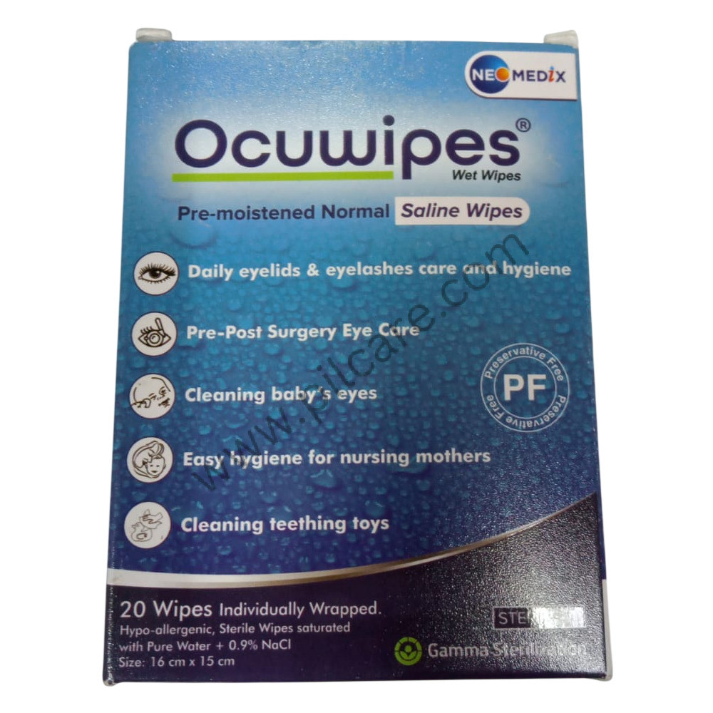 Ocuwipes Skin Saline Wet Wipes