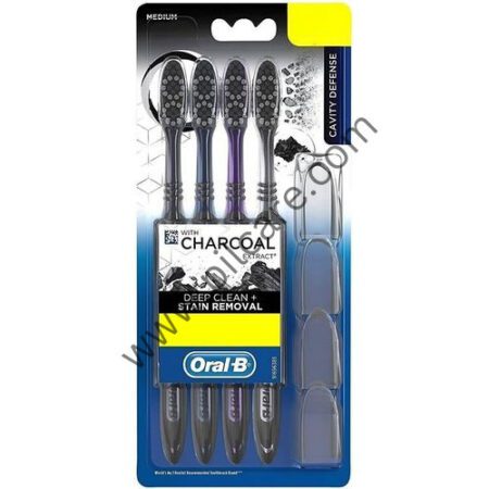 Oral-B Cavity Defence Medium Toothbrush with Charcoal