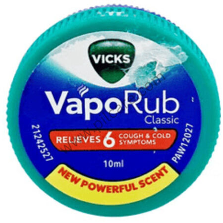 Vicks Vaporub Classic Balm with Menthol, Camphor & Eucalyptus Oil | Relieves 6 Symptoms of Cough & Cold