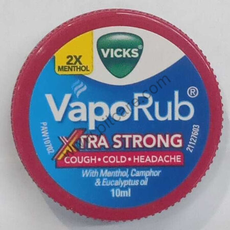 Vicks Vaporub Xtra Strong Balm 10ml | For Cough, Cold & Headache Relief
