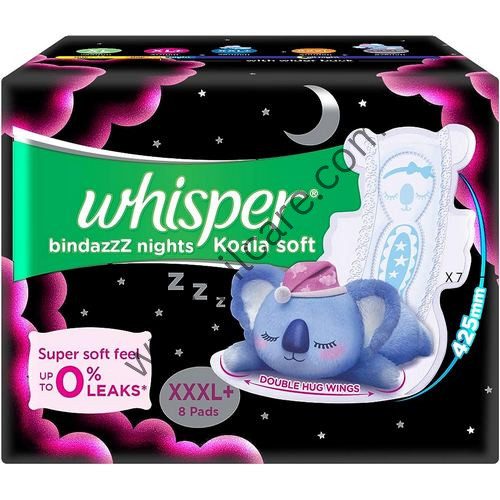 Whisper Bindazzz Nights Koala Soft Pads XXXL+