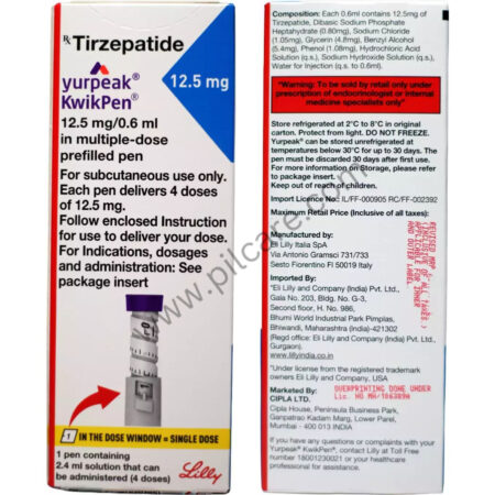 Yurpeak Kwikpen 12.5mg Pre Filled Pen Of 2.4ml Solution For Injection