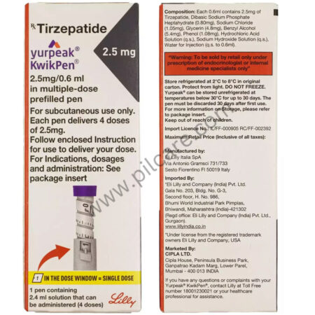 Yurpeak Kwikpen 2.5mg Pre Filled Pen Of 2.4ml Solution For Injection